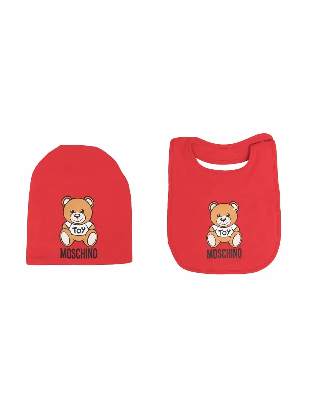 фото Moschino kids комплект toy bear из шапки бини и нагрудника