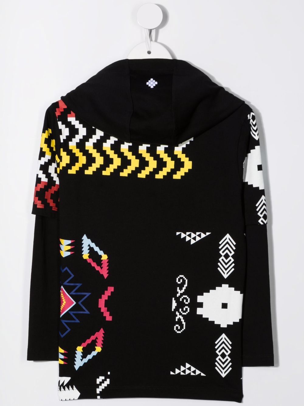 Shop Marcelo Burlon County Of Milan Graphic-print Cotton Hoodie In 黑色