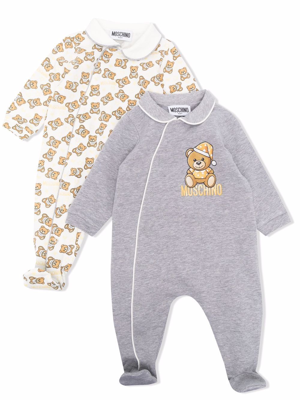 Image 1 of Moschino Kids Teddy Bear motif  2 pack pyjamas