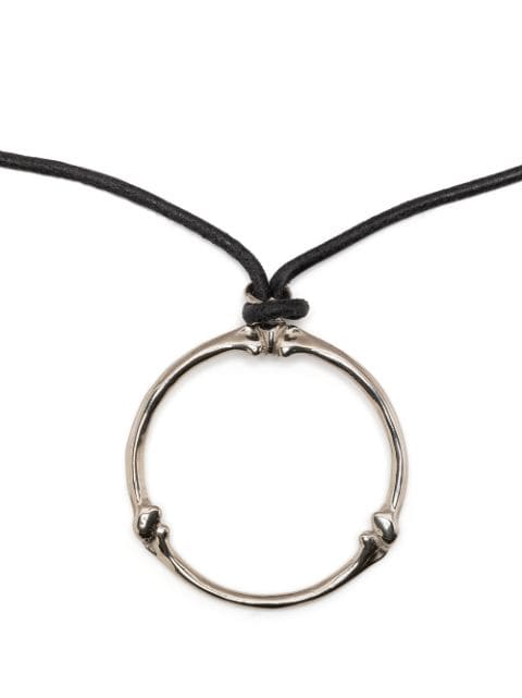 Takahiromiyashita The Soloist circular-pendant rope-detail necklace
