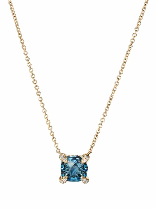Collier Châtelaine en 18ct serti de diamants et de topaze - David Yurman - Modalova