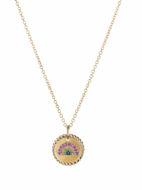 David Yurman 18kt yellow gold Rainbow Collectible sapphire necklace