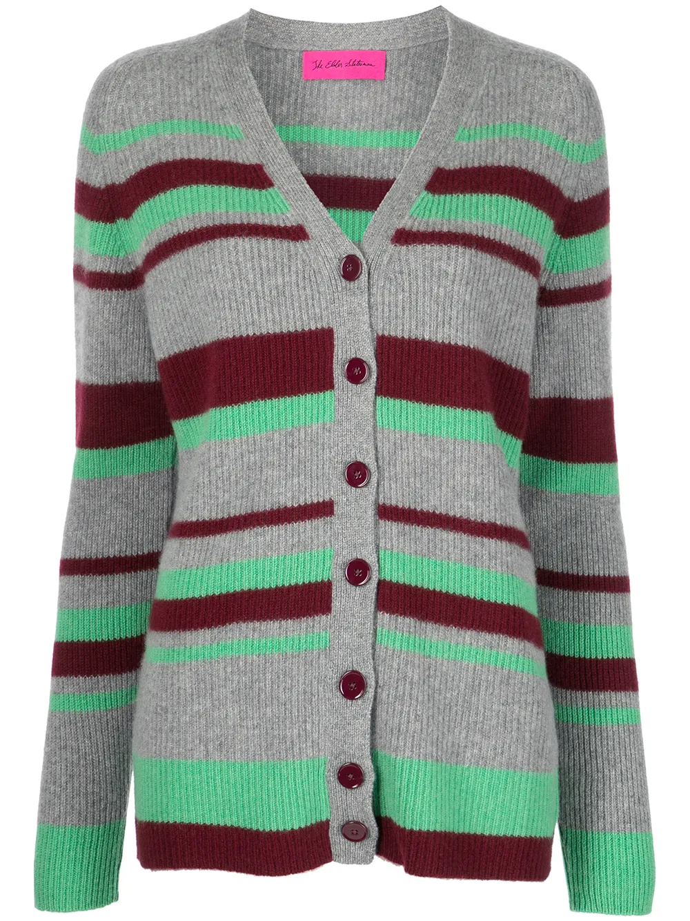 

The Elder Statesman striped knit cardigan - Grey