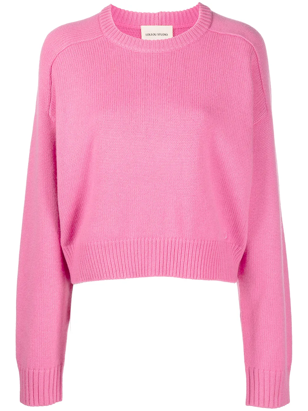 

Loulou Studio ribbed-trim jumper - Pink