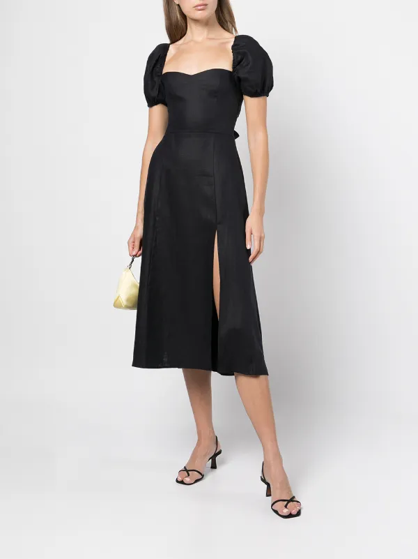 Reformation Denver Flared Linen Dress 