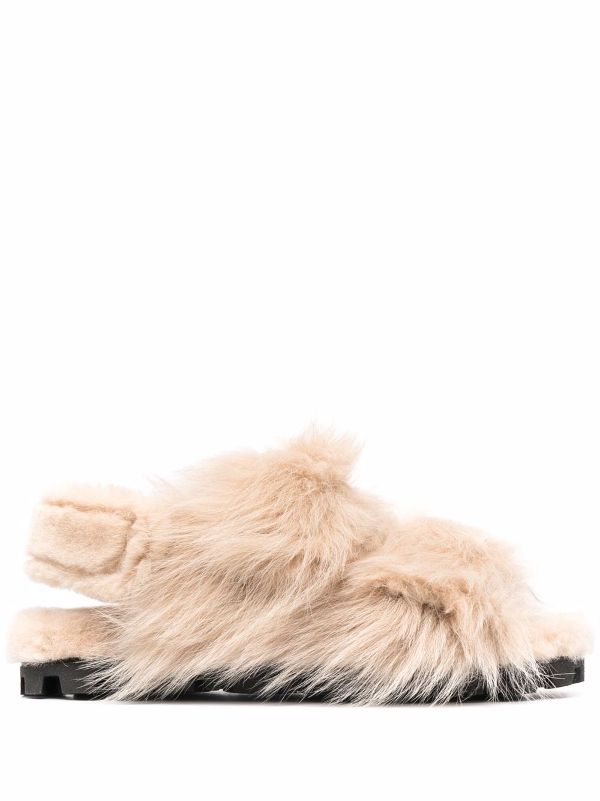 miu miu shearling sandals