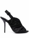 Dolce & Gabbana ruched stiletto sandals - Black