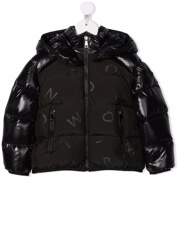 moncler black shiny puffer jacket