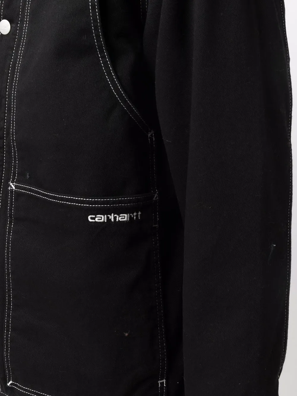 фото Carhartt wip джинсовая куртка с контрастной строчкой