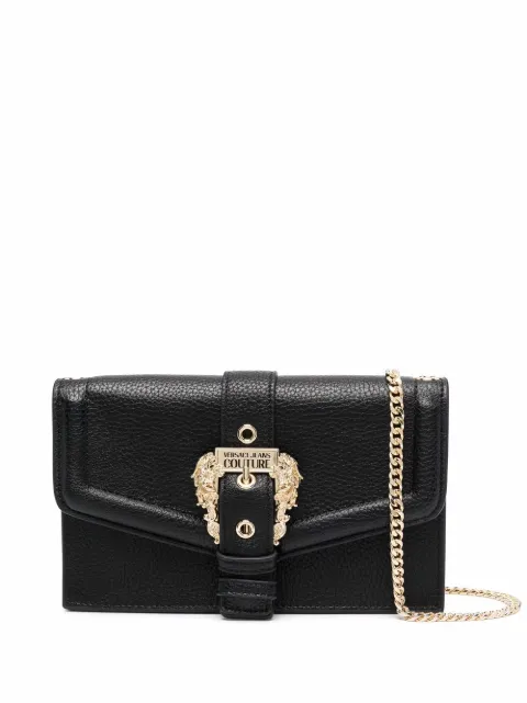 Versace Jeans Couture Bolsa transversal com logo na fivela
