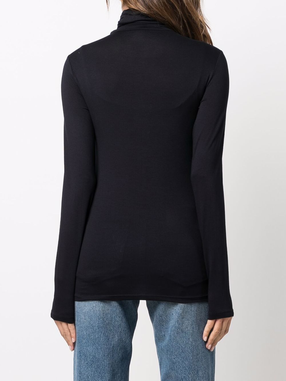 Shop Majestic Roll-neck Top In 蓝色
