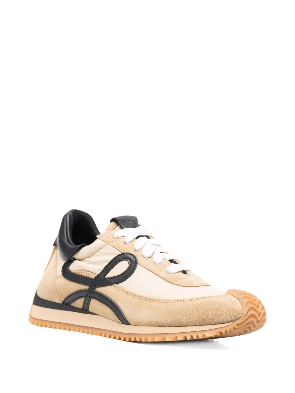 LOEWE multi-panel lace-up sneakers Neutrals