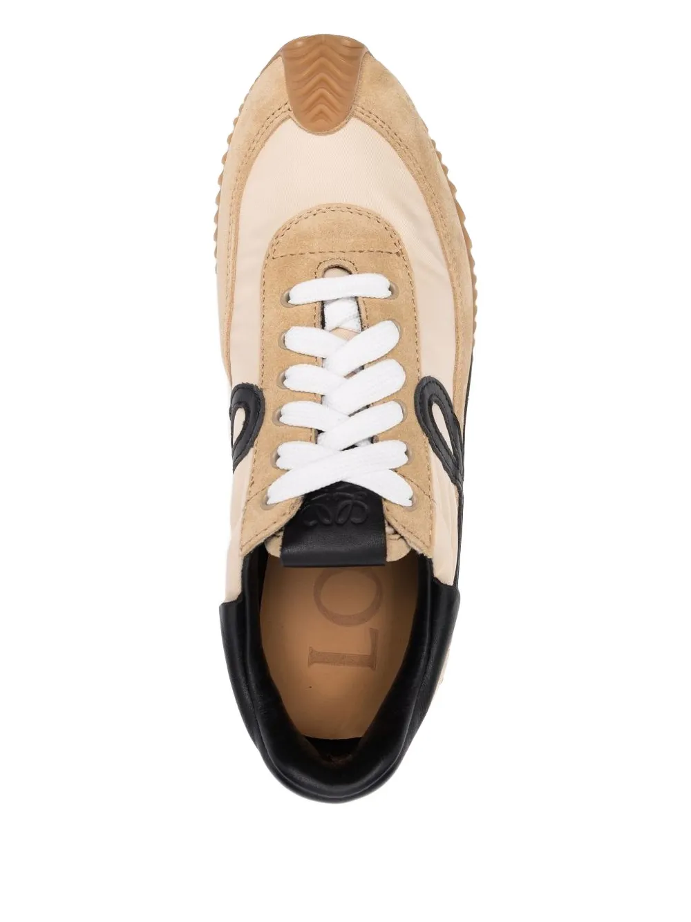 LOEWE multi-panel lace-up sneakers Neutrals
