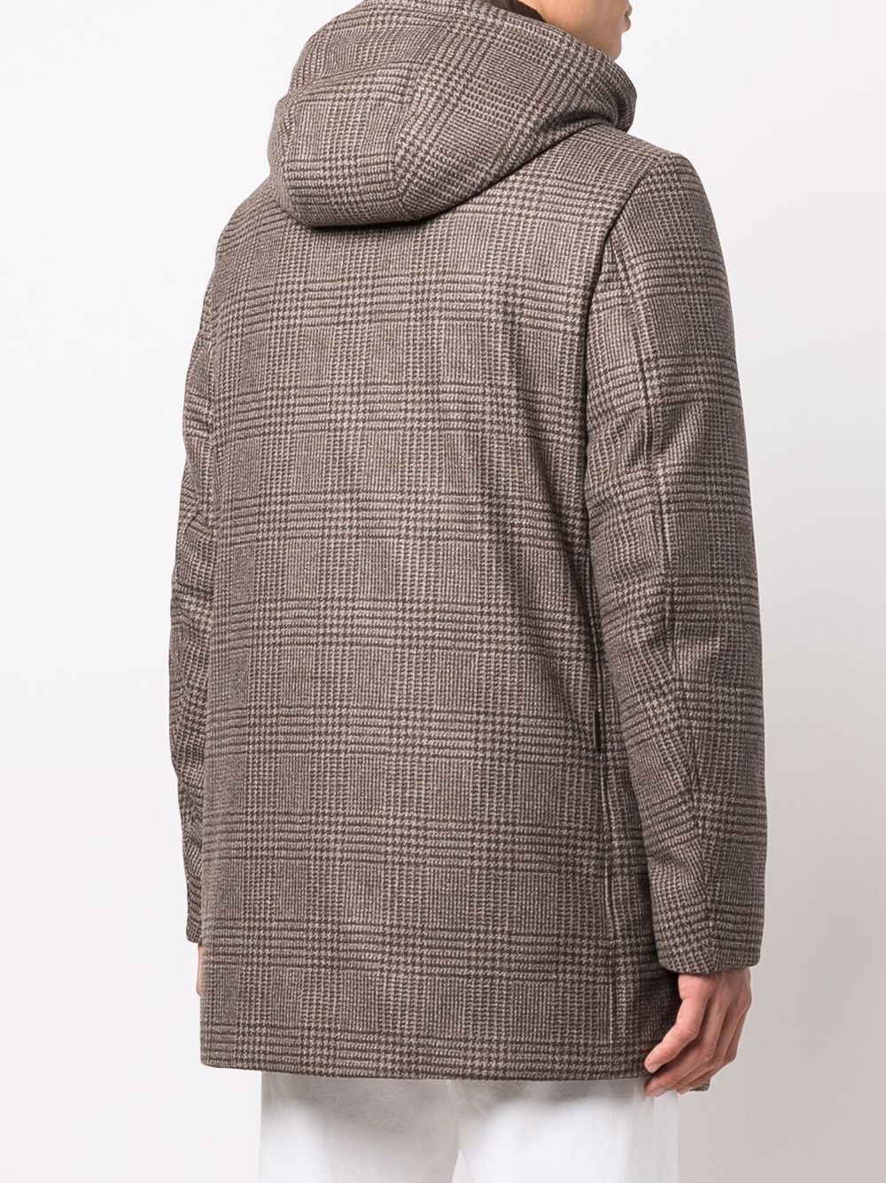 Shop Woolrich Polar Check-print Parka In Brown