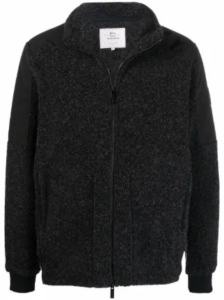 Shop Woolrich sherpa full-zip jacket 