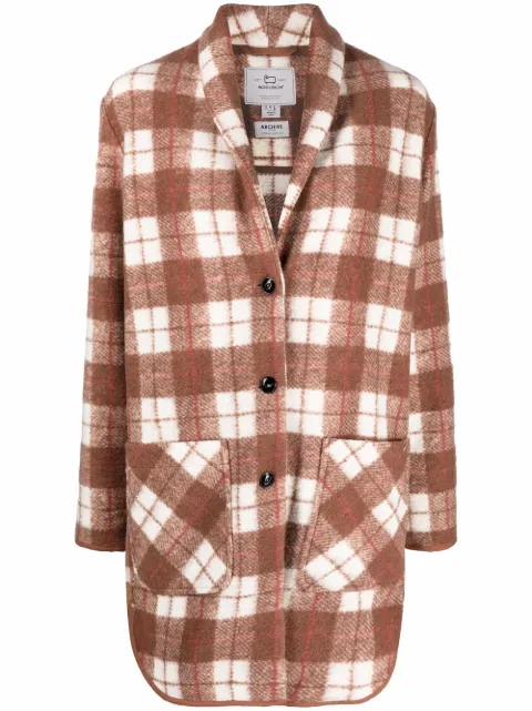 Woolrich Gentry plaid-check coat