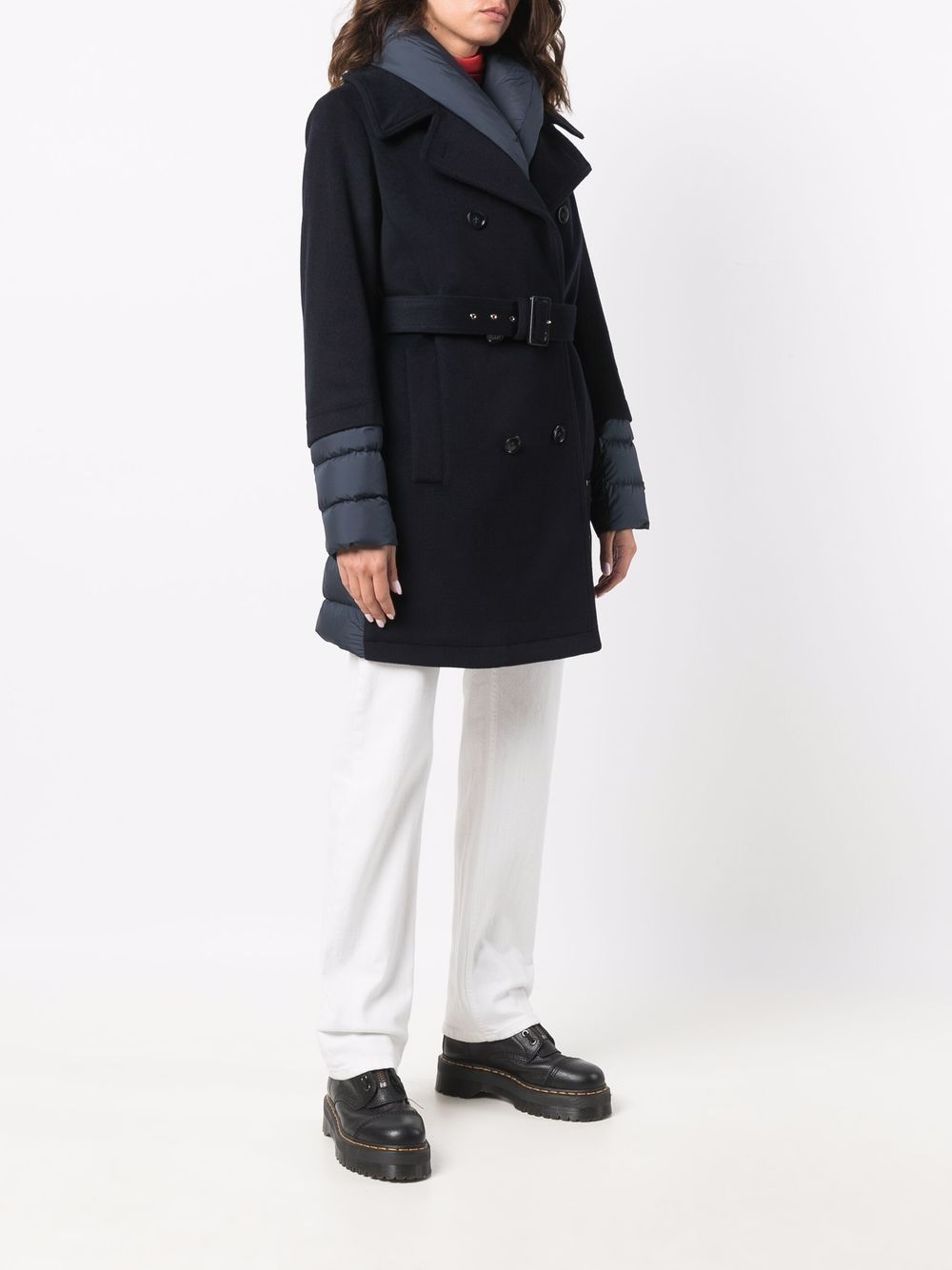 Shop Woolrich Kuna Quilted-finish Trench Coat In Blau