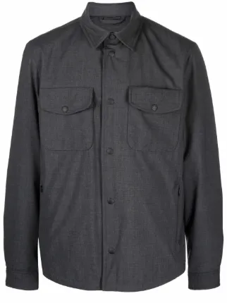 Woolrich Travel Wool Shirt Jacket Farfetch