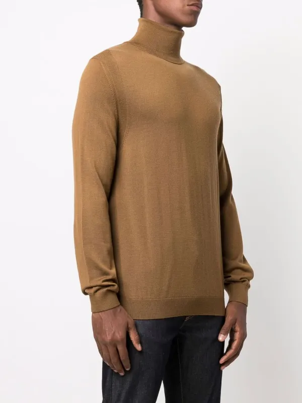 Fine knit roll neck jumper clearance