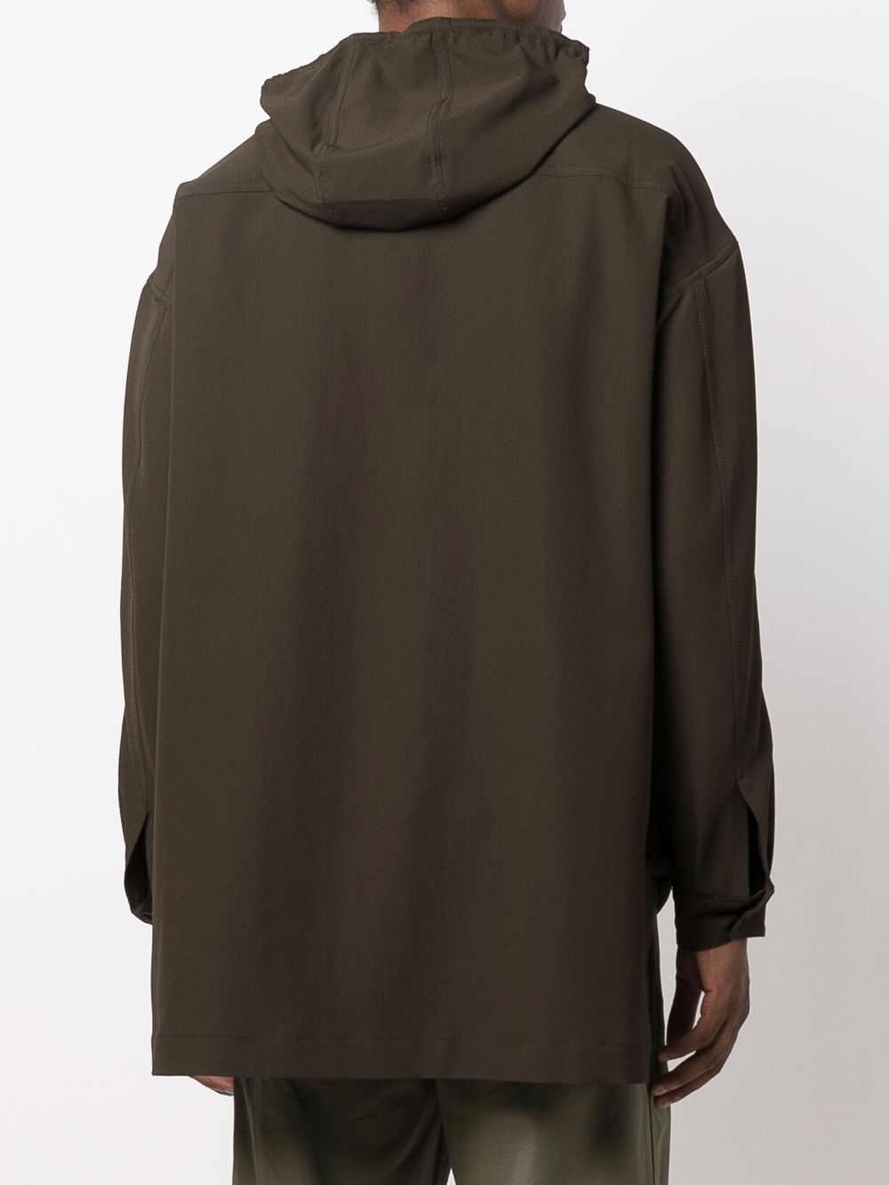 Shop Jacquemus Zip-sleeve Coat In Grün