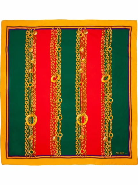 Céline Pre-Owned 1980s pre-owned chain-link print scarf