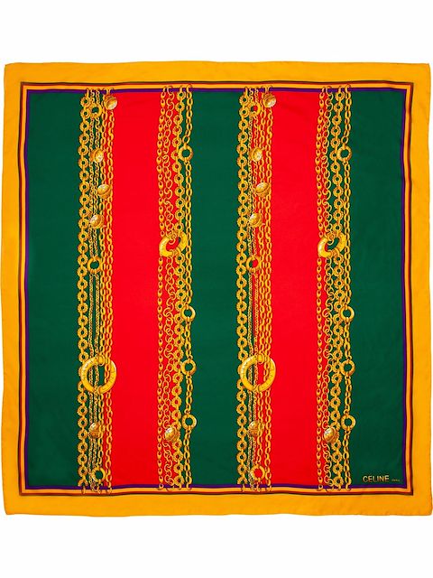 Céline Pre-Owned 1980s pre-owned chain-link print scarf
