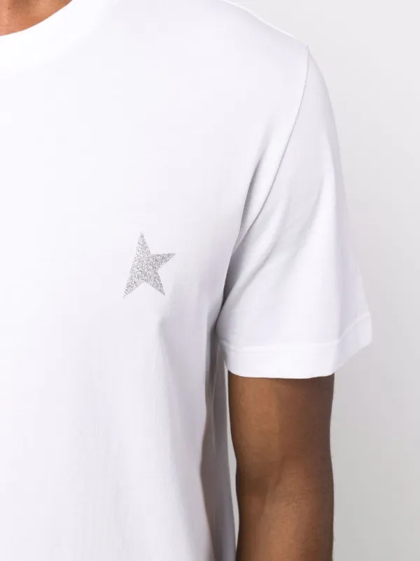Golden Goose Glitter logo-print short-sleeve T-shirt | White