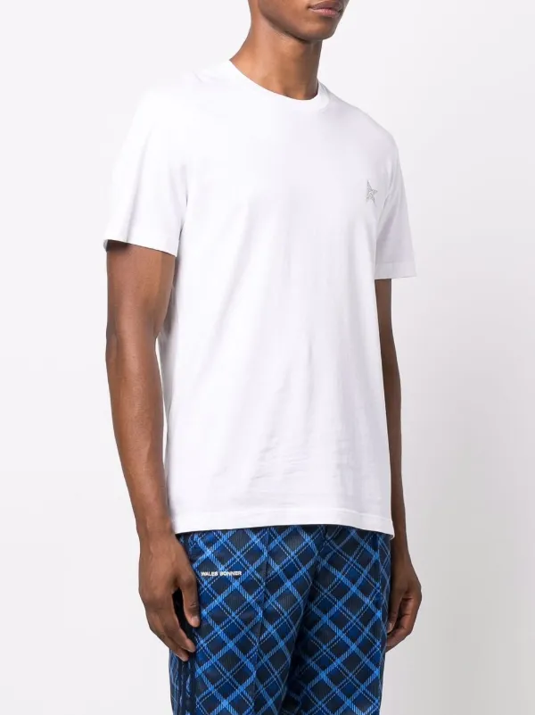 Golden Goose Glitter logo-print short-sleeve T-shirt | White