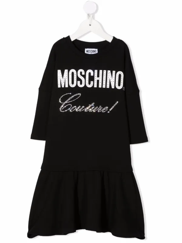 moschino black and gold dress