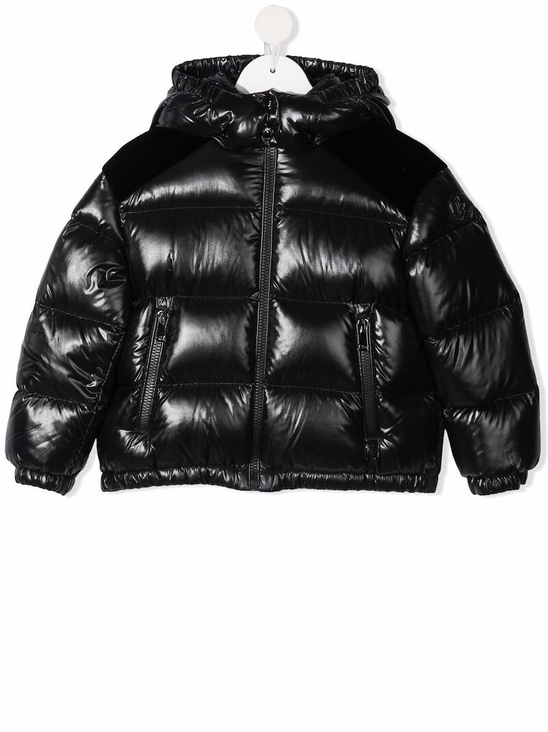 Moncler Enfant Chouelle logo puffer jacket black | MODES