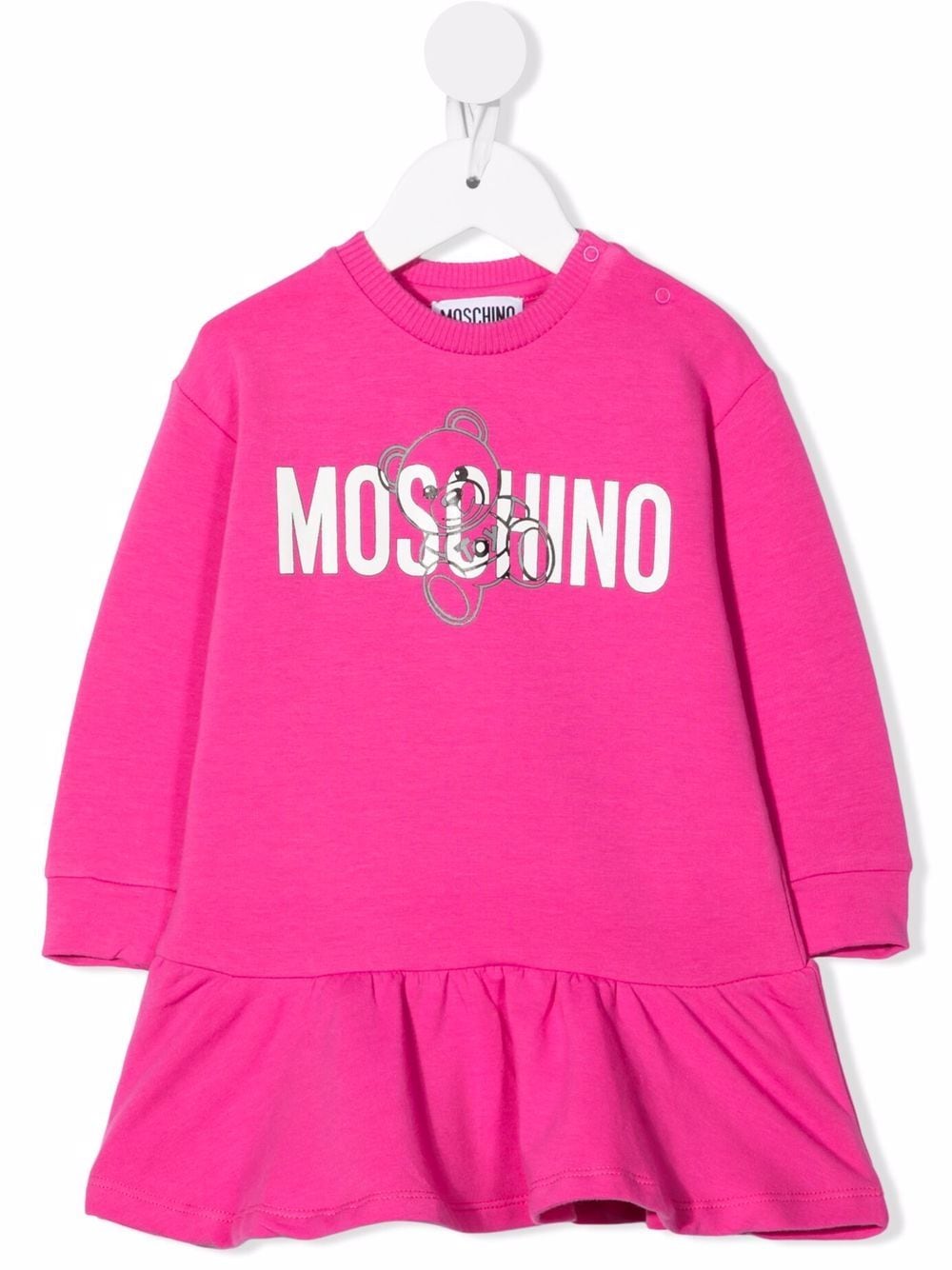 фото Moschino kids платье с оборками и логотипом