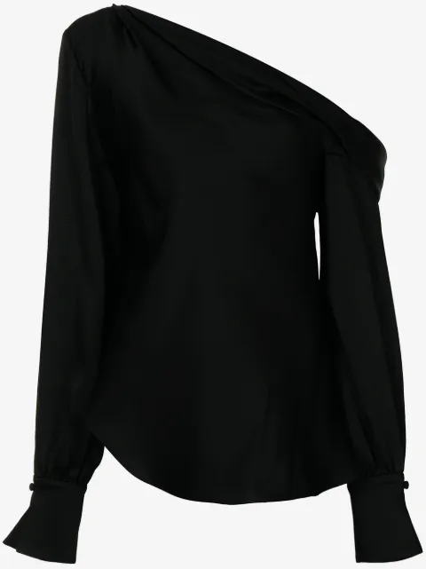 SIMKHAI  Alice one-shoulder stain blouse