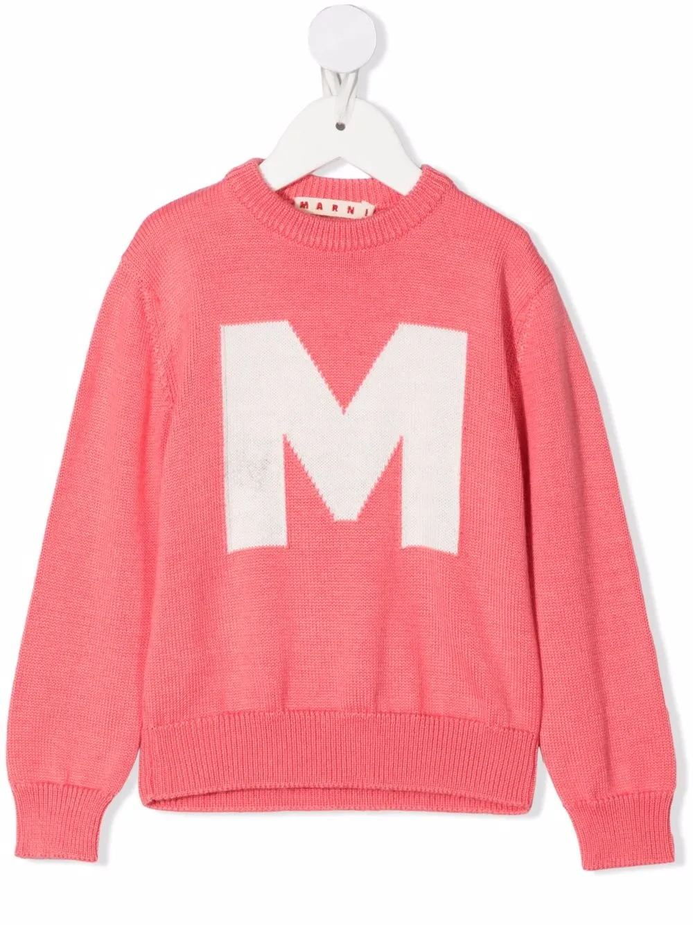 

Marni Kids suéter con logo bordado - Rosado