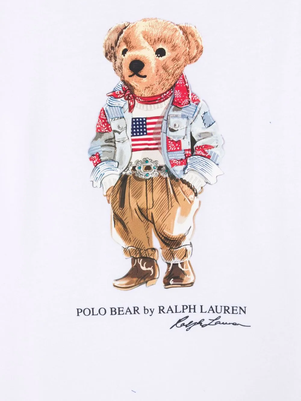 фото Ralph lauren kids футболка с принтом polo bear