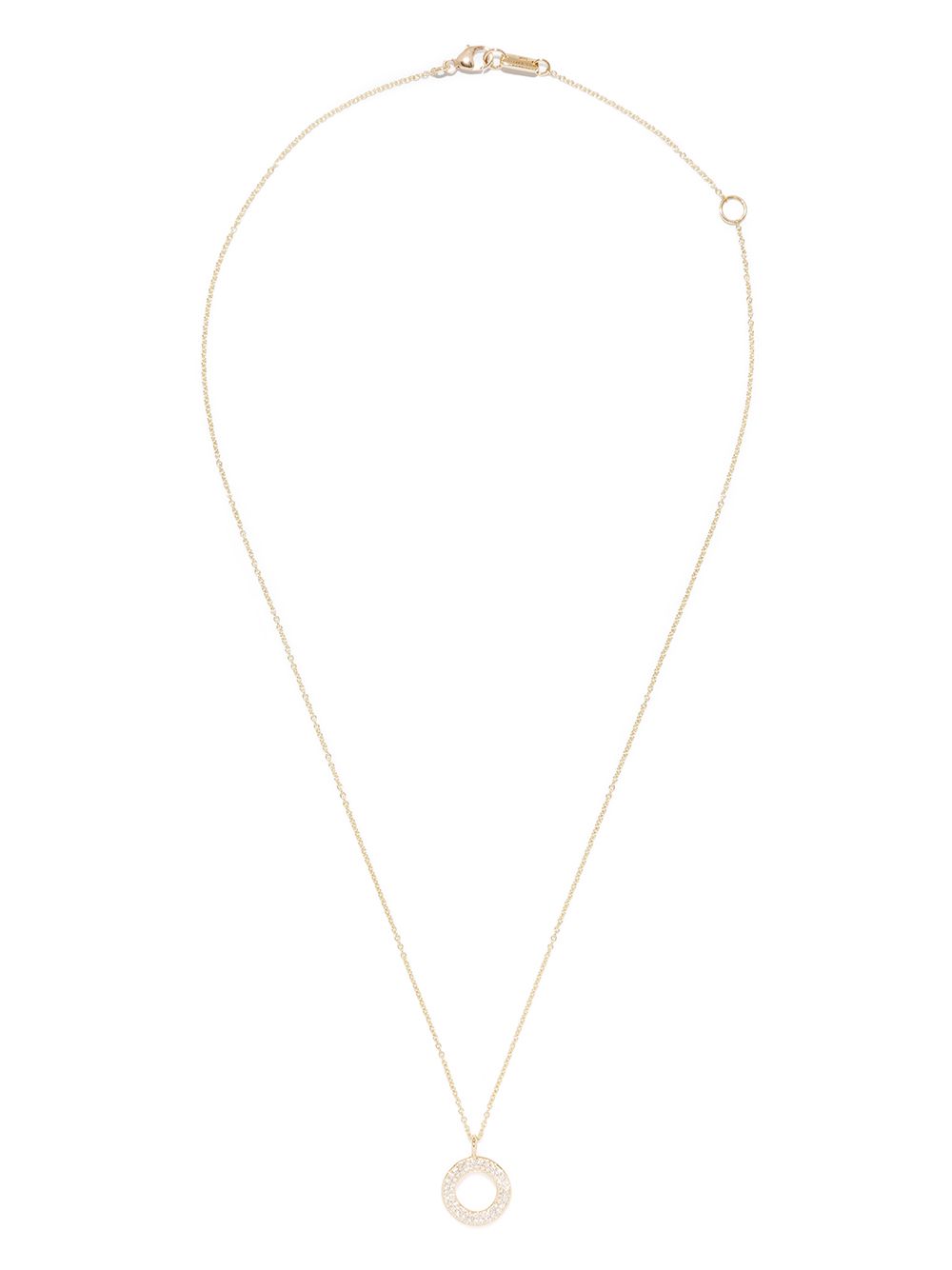 фото Ippolita колье stardust open wavy disc pendant из желтого золота с бриллиантами