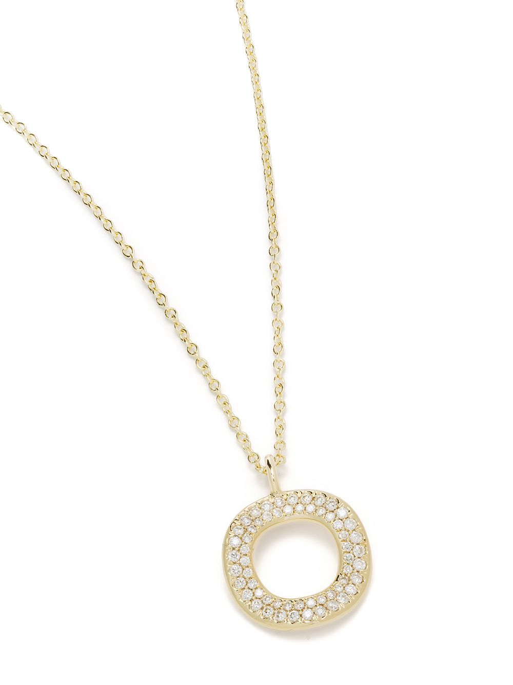 фото Ippolita колье stardust open wavy disc pendant из желтого золота с бриллиантами