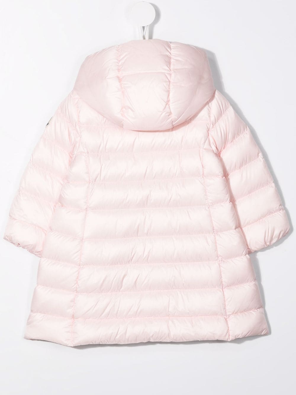Shop Moncler Hooded Padded Coat In Pink