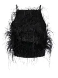 Cult Gaia Joey ostrich feather blouse - Black
