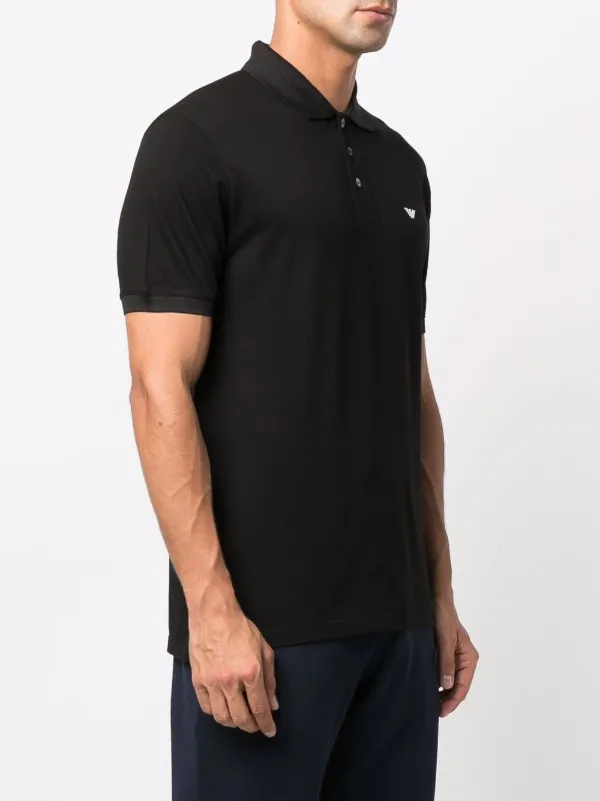 ポロシャツ Emporio Armani Black Cotton Polo Shirt 18254129_39944435_600.jpg