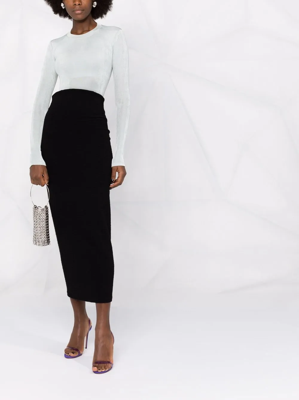 фото Emporio armani юбка макси с завышенной талией