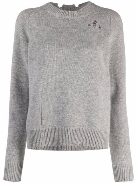 Maison Margiela distressed side-slit jumper