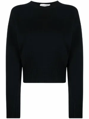 black crop jumper womens