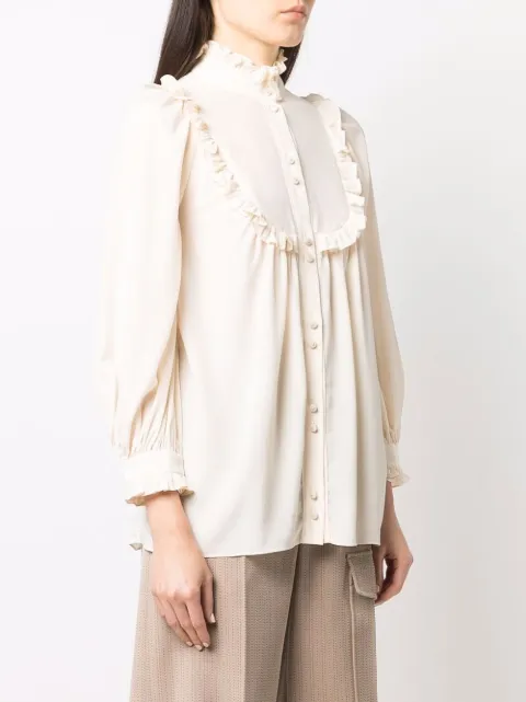 ZIMMERMANN Frilled Collar long-sleeve Blouse - Farfetch