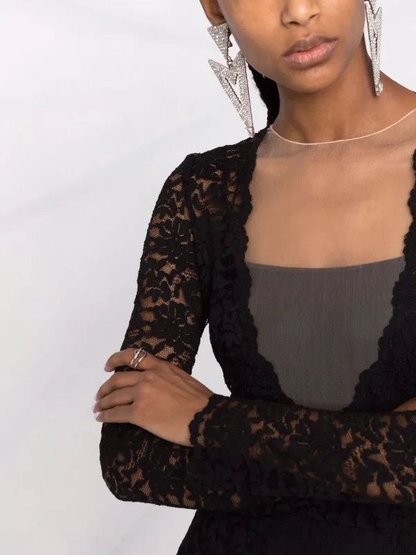 Dolce & Gabbana Mini Lace Dress | Black | FARFETCH