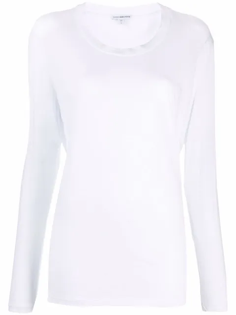James Perse Camiseta mangas longas de algodão