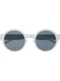 Mykita snake-print round sunglasses - White