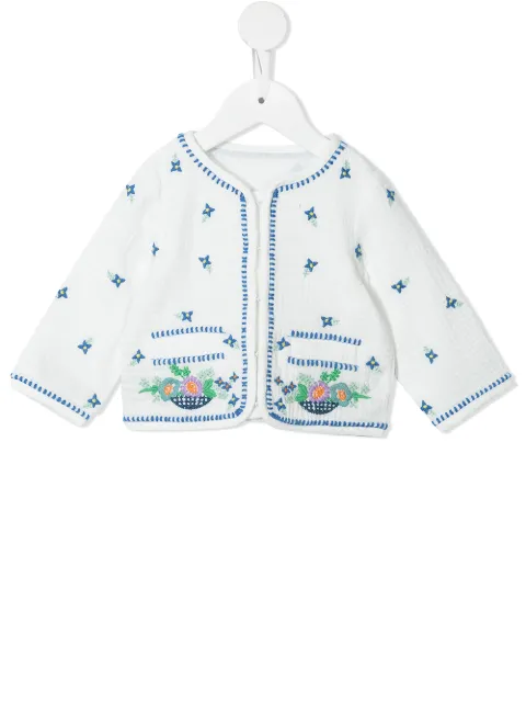 Stella McCartney Kids جاكيت قطن مطرز 'غوز'