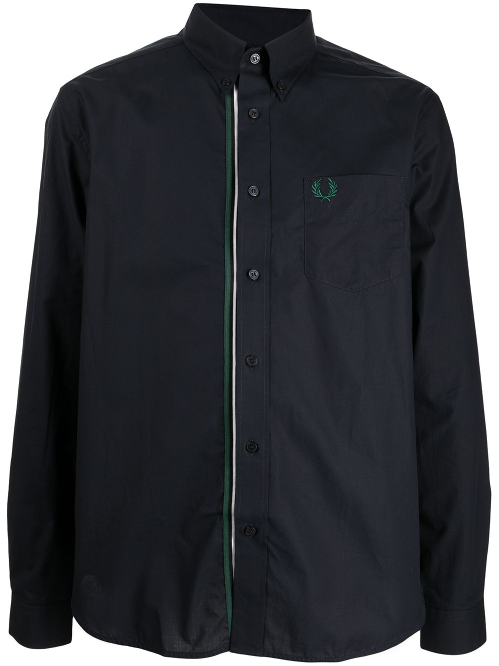 Shop FRED PERRY logo embroidered shirt with Express Delivery - FARFETCH