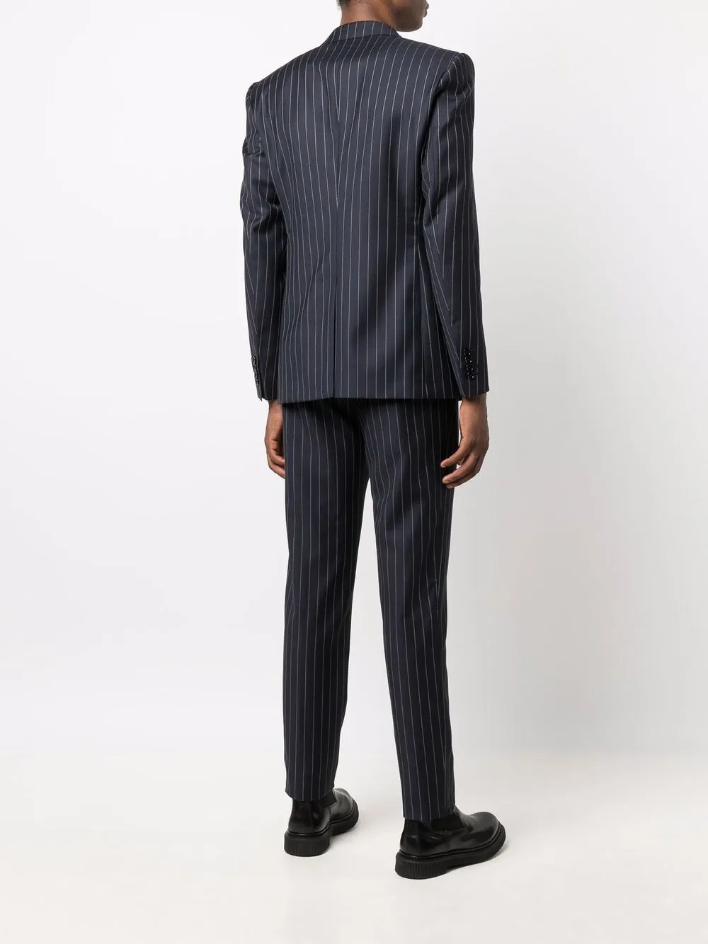 фото Dolce & gabbana полосатый костюм с однобортным пиджаком