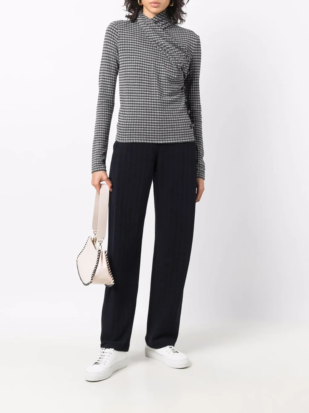 фото Emporio armani брюки прямого кроя в полоску